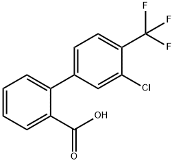 3'-CHLORO-4'-TRIFLUOROMETHYL-BIPHENYL-2-CARBOXYLIC ACID,442670-42-0,结构式