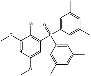 (3-BroMo-2,6-diMethoxy-4-pyridyl)di-3,5-xylylphosphine oxide Structure