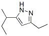 1H-Pyrazole,  3-ethyl-5-(1-methylpropyl)-,442886-89-7,结构式