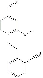 2-[(4-formyl-2-methoxyphenoxy)methyl]benzonitrile Struktur
