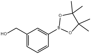 2-(3-ヒドロキシメチルフェニル)-4,4,5,5-テトラメチル-1,3,2-ジオキサボロラン 化学構造式