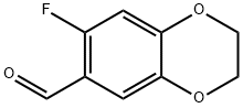 7-fluoro-2,3-dihydrobenzo[b][1,4]dioxine-6-carbaldehyde Struktur