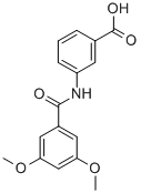 3-[(3,5-二甲氧苄基)氨基]-苯甲酸, 444080-03-9, 结构式
