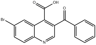 3-BENZOYL-6-BROMO-QUINOLINE-4-CARBOXYLIC ACID Struktur