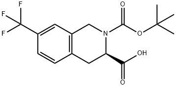 D-2-BOC-7-(TRIFLUOROMETHYL)-1,2,3,4-TETRAHYDROISOQUINOLINE-3-CARBOXYLIC ACID Structure