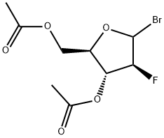 ((2R,3R,4S)-3-乙酰氧基-5-溴-4-氟四氢呋喃-2-基)乙酸甲酯, 444586-87-2, 结构式