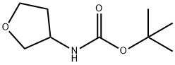 Carbamic acid, (tetrahydro-3-furanyl)-, 1,1-dimethylethyl ester (9CI) Struktur