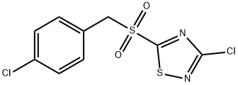 3-CHLORO-5-(4-CHLOROBENZYLSULFONYL)-1,2,4-THIADIAZOLE,444791-19-9,结构式