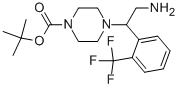 1-BOC-4-[2-AMINO-1-[2-(TRIFLUOROMETHYL)PHENYL]ETHYL]-PIPERAZINE Structure