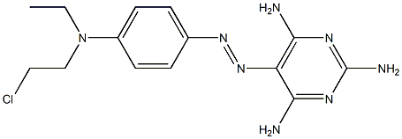 5-[[p-[(2-Chloroethyl)ethylamino]phenyl]azo]pyrimidine-2,4,6-triamine,4449-95-0,结构式
