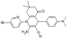 444924-63-4 2-amino-1-(5-bromo-2-pyridinyl)-4-[4-(dimethylamino)phenyl]-7,7-dimethyl-5-oxo-1,4,5,6,7,8-hexahydro-3-quinolinecarbonitrile