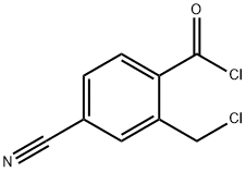 Benzoyl chloride, 2-(chloromethyl)-4-cyano- (9CI) Structure