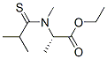 Alanine,  N-methyl-N-(2-methyl-1-thioxopropyl)-,  ethyl  ester Struktur