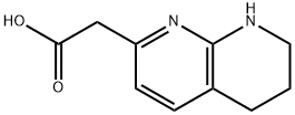 5,6,7,8-テトラヒドロ-1,8-ナフチリジン-2-酢酸 化学構造式