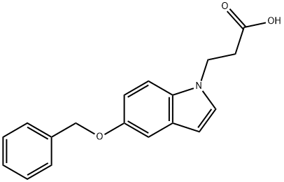 3-[5-(苄氧基)吲哚-1-基]丙酸, 445492-18-2, 结构式