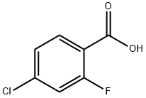 4-クロロ-2-フルオロ安息香酸 化学構造式