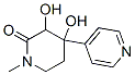 2-Piperidinone, 3,4-dihydroxy-1-methyl-4-(4-pyridinyl)- (9CI) Struktur
