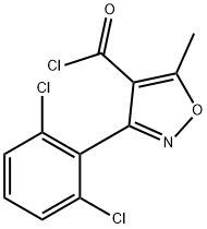 3-(2,6-ジクロロフェニル)-5-メチル-4-イソオキサゾールカルボン酸クロリド 化学構造式