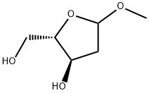 Methyl-2-deoxy-L-erythro-pentofuranose 化学構造式
