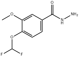 Benzoic acid, 4-(difluoromethoxy)-3-methoxy-, hydrazide (9CI) Structure