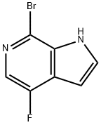 1H-Pyrrolo[2,3-c]pyridine, 7-broMo-4-fluoro- Structure