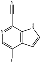 1H-Pyrrolo[2,3-c]pyridine-7-carbonitrile,4-fluoro-(9CI), 446284-50-0, 结构式