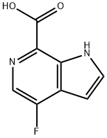 4-フルオロ-1H-ピロロ[2,3-C]ピリジン-7-カルボン酸 化学構造式