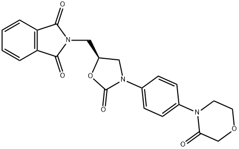 1H-ISOINDOLE-1,3(2H)-DIONE, 2-[[(5S)-2-OXO-3-[4-(3-OXO-4-MORPHOLINYL)PHENYL]-5-OXAZOLIDINYL]METHYL]- Structure
