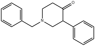 1-ベンジル-3-フェニルピペリジン-4-オン 化学構造式