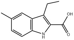 3-乙基-5-甲基-1H-2-吲哚甲酸 结构式