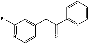2-(2-溴吡啶-4-基)-1-(吡啶-2-基)乙酮,446852-65-9,结构式