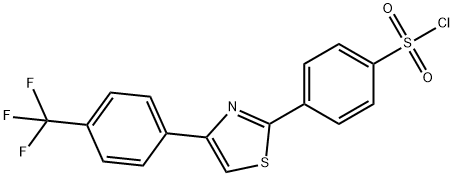 4-[4-[4-(三氟甲基)苯基]-2-噻唑]-磺酰氯, 446883-84-7, 结构式