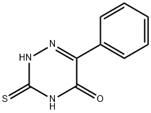 6-Phenyl-3-sulphanyl-1,2,4-triazin-5(2H)-one, 2,5-Dihydro-5-oxo-6-phenyl-3-sulphanyl-1,2,4-triazine Structure