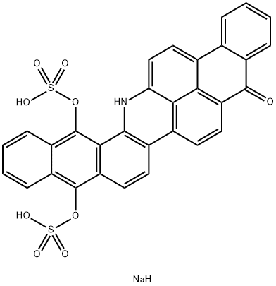 10,15-dihydroxyanthra[2,1,9-mna]naphth[2,3-h]acridin-5(16H)-one disodium bis(sulphate) 