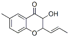 4H-1-Benzopyran-4-one, 2,3-dihydro-3-hydroxy-6-methyl-2-(1-propenyl)- (9CI) 化学構造式