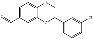 3-(3-氯-苄氧基)-4-甲氧基-苯甲醛, 447428-98-0, 结构式