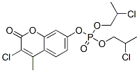 Phosphoric acid 3-chloro-4-methyl-2-oxo-2H-1-benzopyran-7-yl=bis(2-chloropropyl) ester 结构式