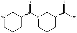 (3R)-1-[(3R)-3-PIPERIDINYLCARBONYL]-3-PIPERIDINECARBOXYLIC ACID Struktur