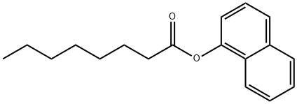 オクタン酸1-ナフチル 化学構造式