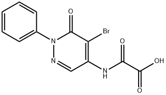 (5-bromo-6-oxo-1-phenyl-pyridazin-4-yl)carbamoylformic acid,4489-31-0,结构式