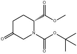 methyl (R)-N-(tert-butoxycarbonyl)-5-oxopiperidine-2-carboxylate Structure