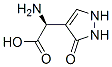 1H-Pyrazole-4-acetic acid, alpha-amino-2,3-dihydro-3-oxo-, (alphaS)- (9CI) Structure