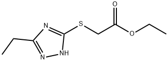 Acetic acid, [(5-ethyl-1H-1,2,4-triazol-3-yl)thio]-, ethyl ester (9CI) Structure