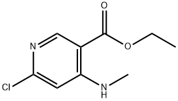 6-氯-4-(甲基氨基)烟酸乙酯 结构式