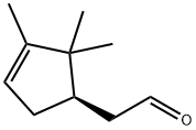 [(R)-2,2,3-トリメチル-3-シクロペンテニル]アセトアルデヒド 化学構造式