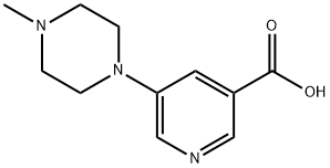 5-(4-メチルピペラジン-1-イル)ニコチン酸 化学構造式