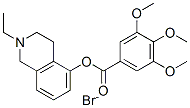 (2-ethyl-3,4-dihydro-1H-isoquinolin-5-yl) 3,4,5-trimethoxybenzoate bromide Struktur
