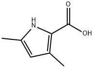 3,5-ジメチルピロール-2-カルボン酸 化学構造式