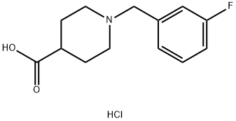 1-(3-Fluorobenzyl)piperidine-4-carboxylic acid hydrochloride Structure