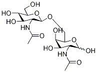 2-Acetamido-2-deoxy-6-O-(β-D-2-acetamido-2-deoxyglucopyranosyl)-α-D-galactopyranose 化学構造式